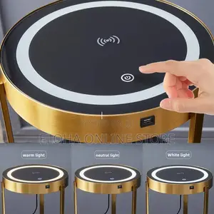 Table LED Floor Lamp With Wireless Charging/Usb Port Drawer