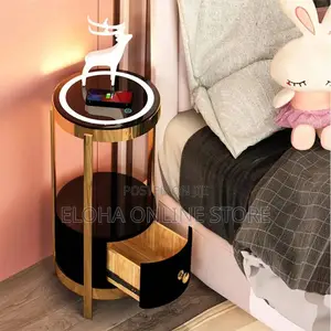 Table LED Floor Lamp With Wireless Charging/Usb Port Drawer