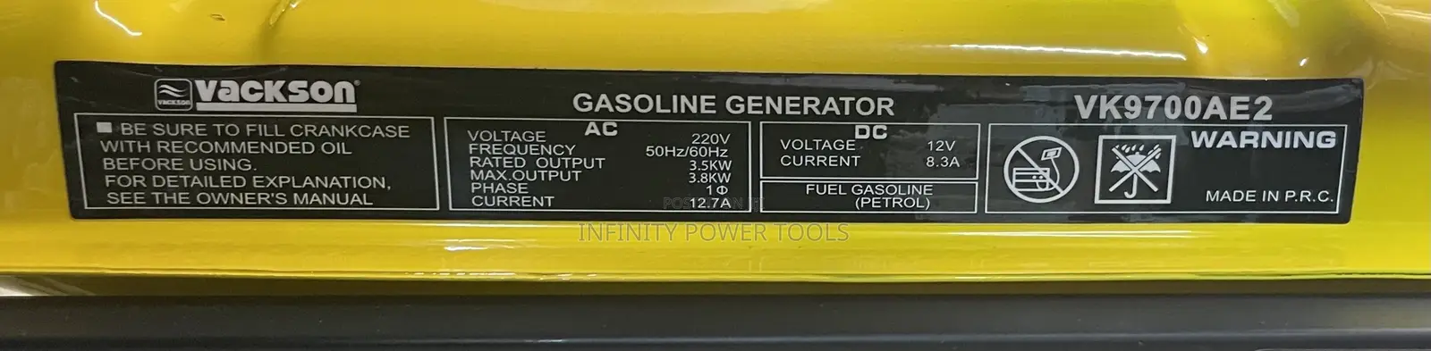 Gasoline Generator Vackson VK9700AE2