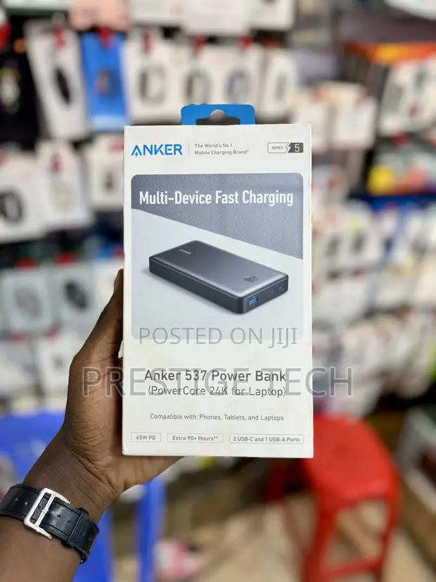 Anker 537 Laptop Power Bank 24,000mah 65w (Powercore ) in Central Division  - Computer Accessories , Trevor Steven | Jiji.ug Anker 537 Power Bank PowerCore 24000, 65