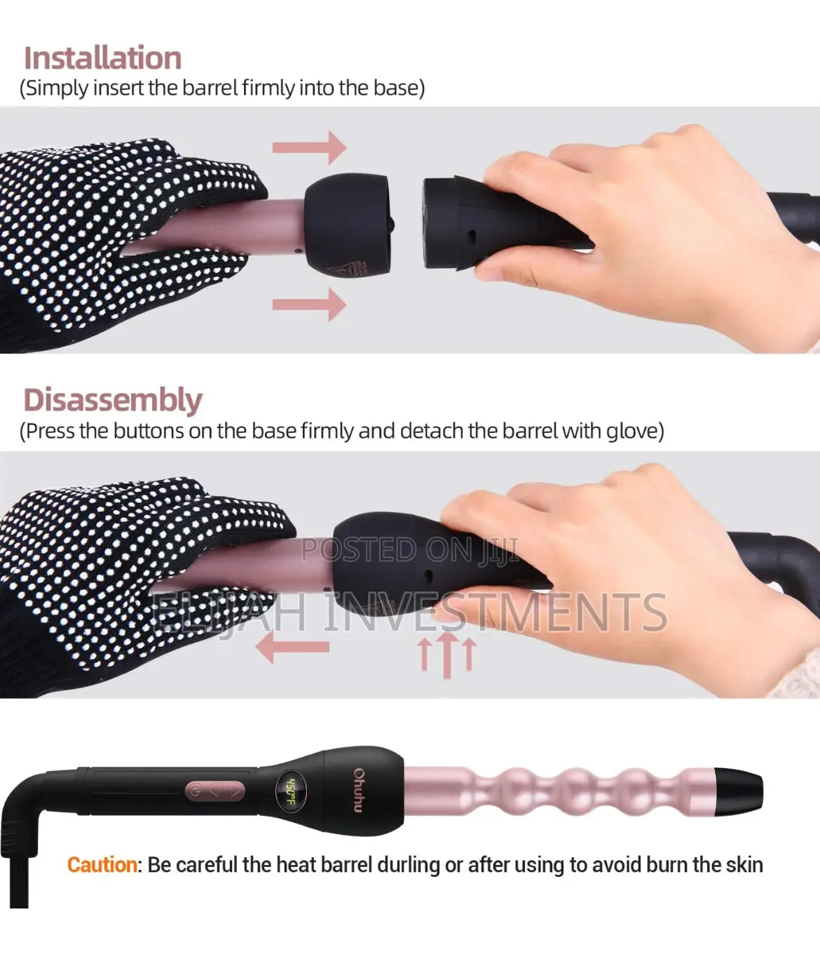5in1 Multifunctional Interchangeable Ceramic Hair Curler Set