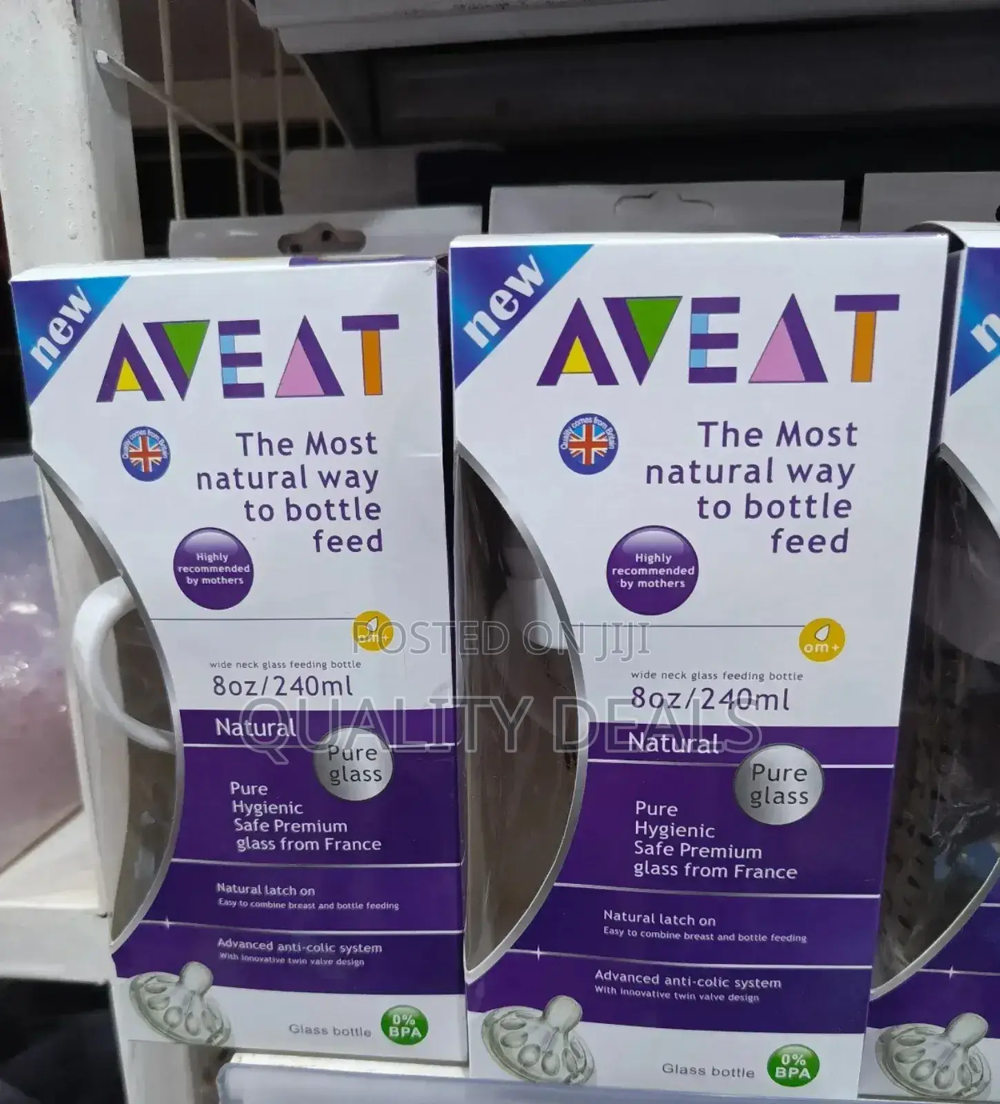 Aventi 240ml Glass Feeding Bottle