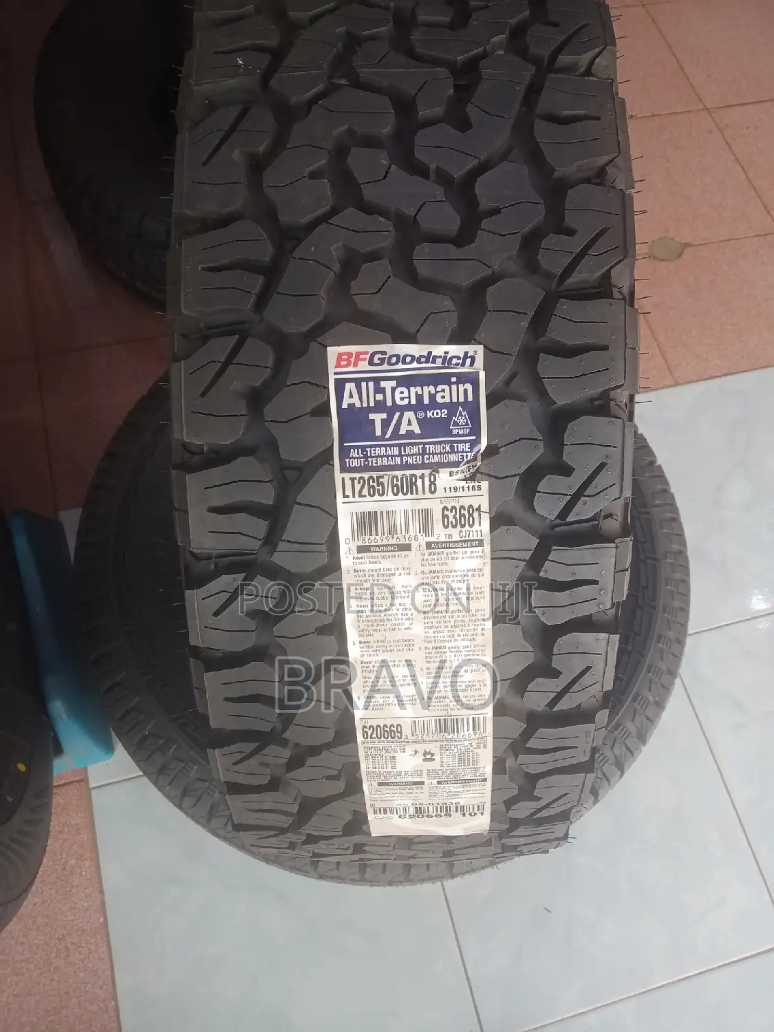 265/60r18 Bf Goodrich All Terrian.