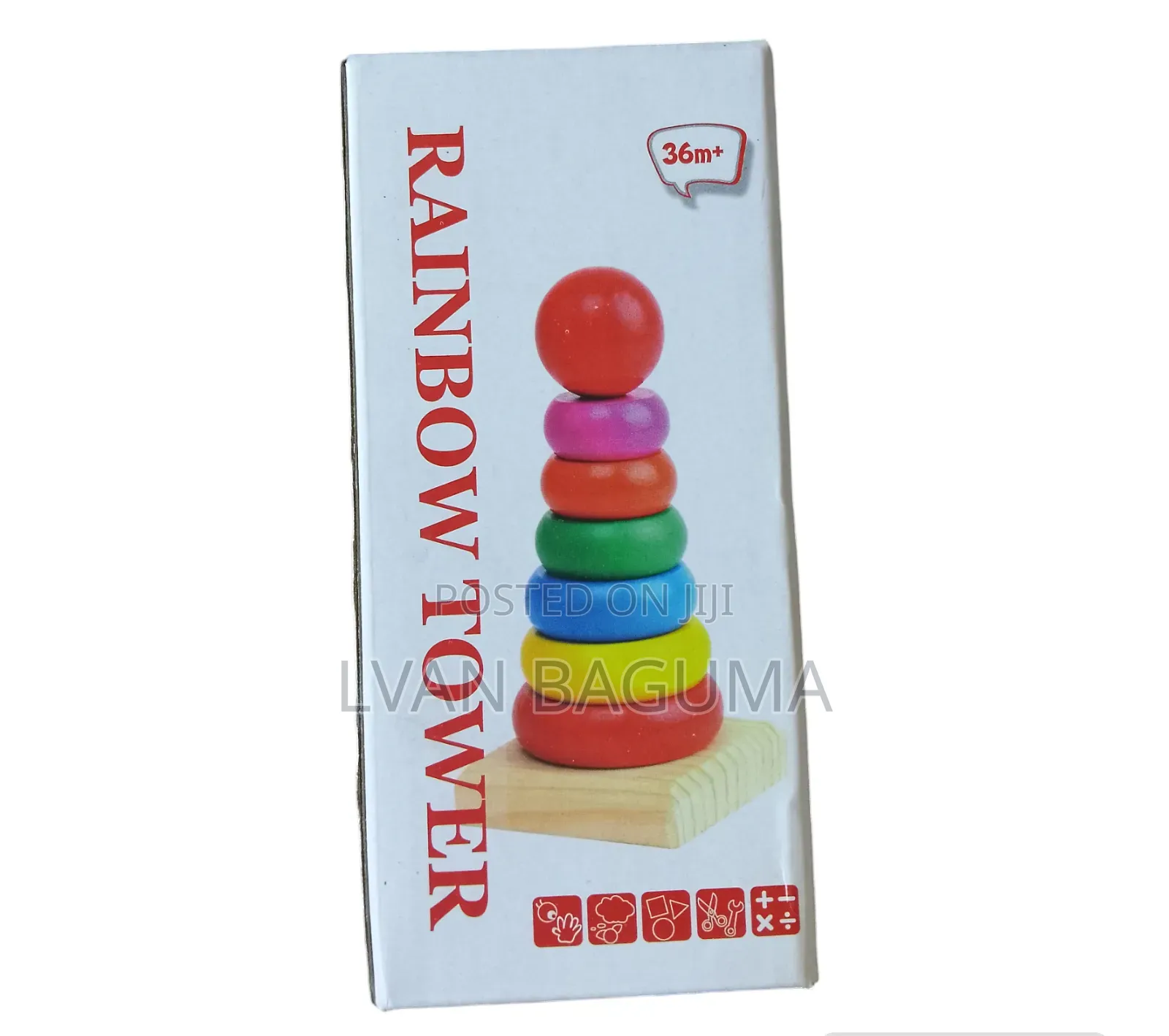 Rainbow Tower Toy for Kids - Wooden