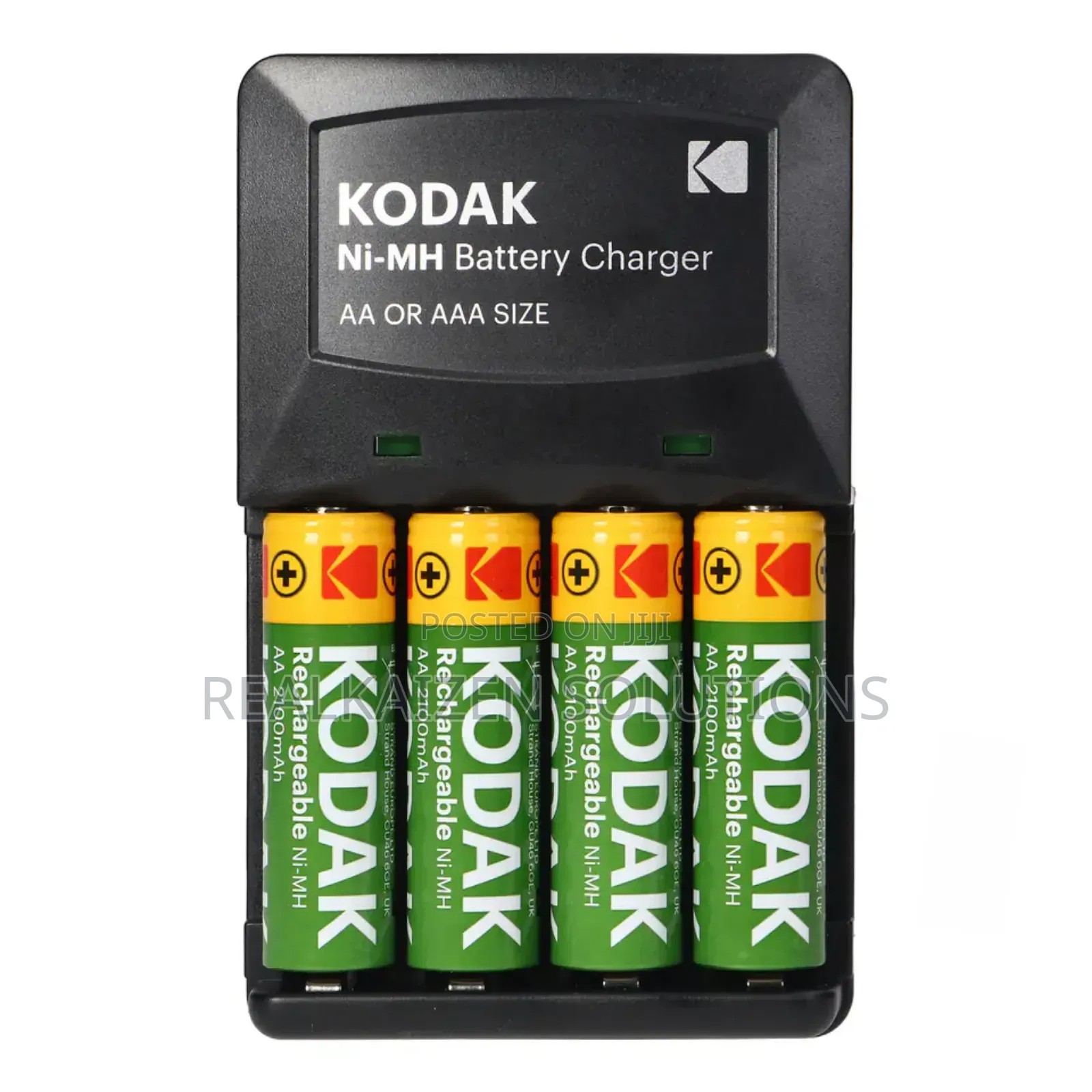 KODAK Battery Charger + 4 AA Rechargeable Batteries 2100 Mah