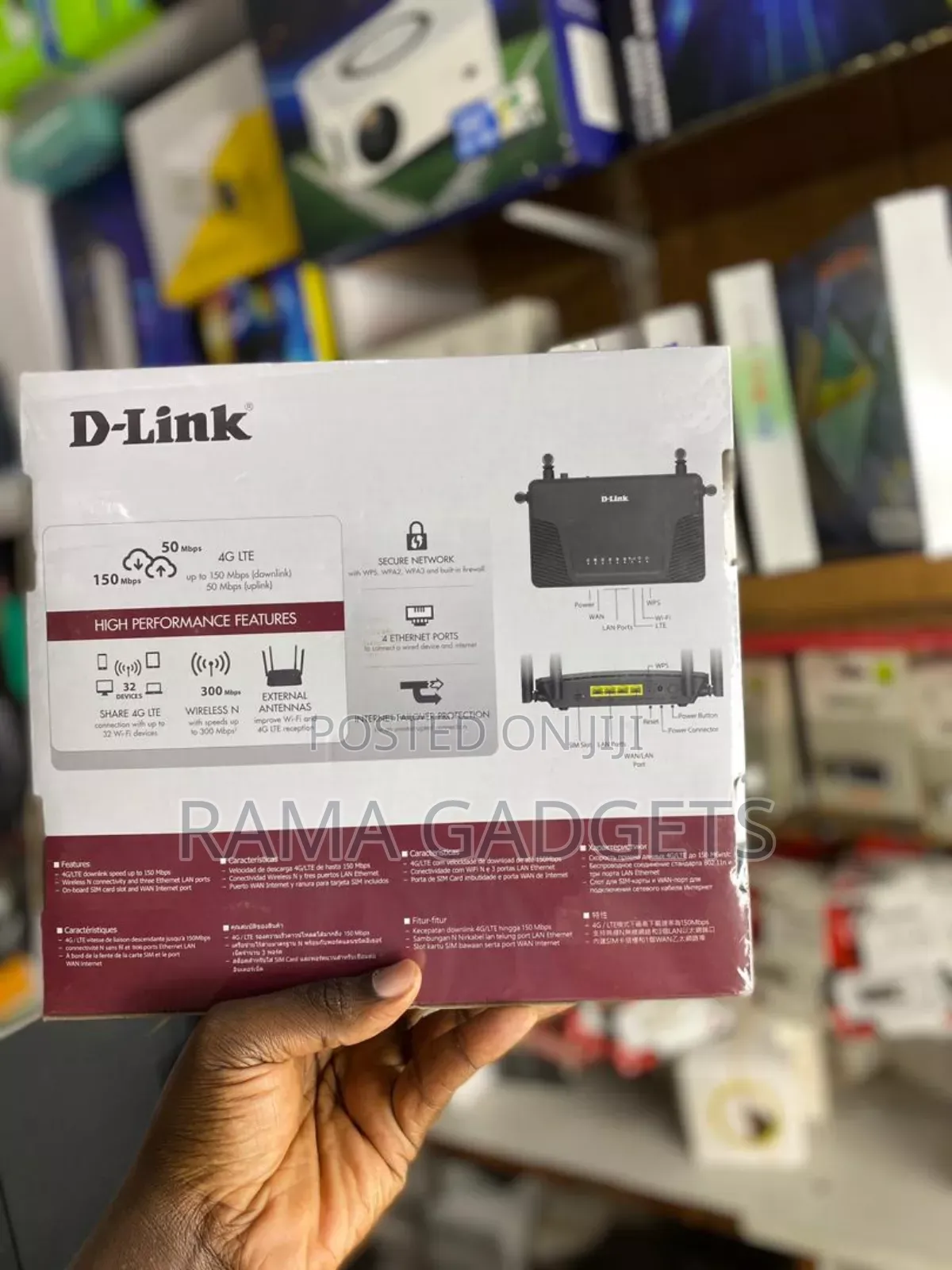 D-Link DWR-M920 4G LTE N300 Sim Card Router (32 Devices)