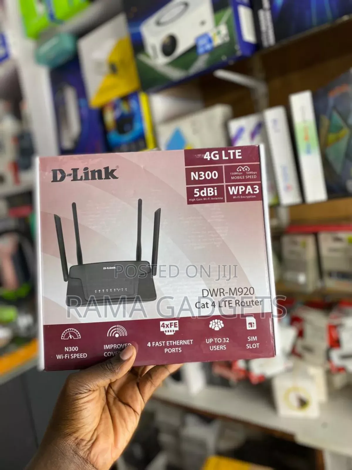 D-Link DWR-M920 4G LTE N300 Sim Card Router (32 Devices)
