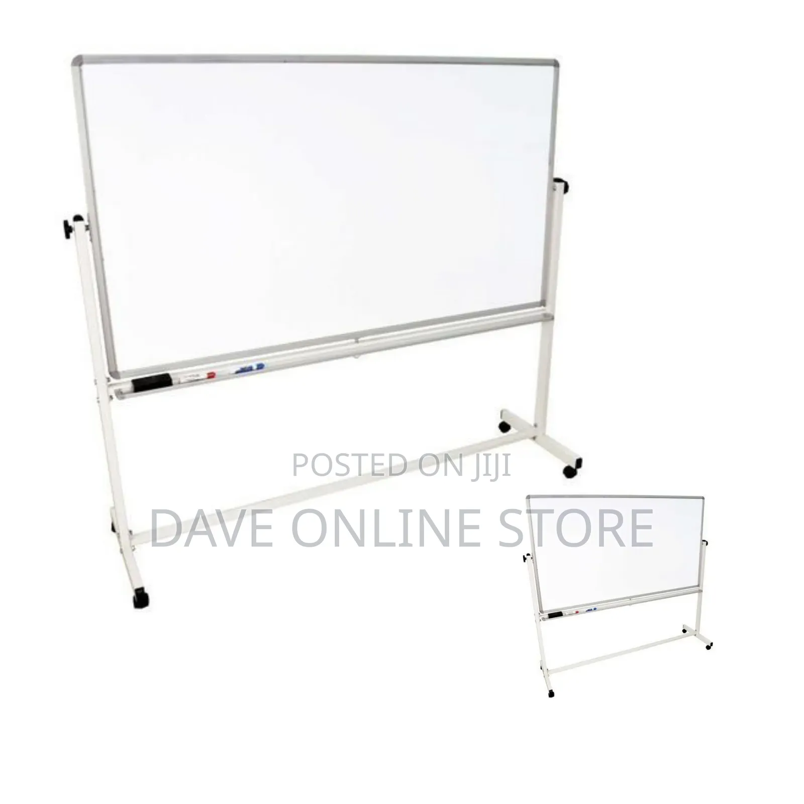 Whiteboard (90cmx120cm) With a Stand Plus Marker Eraser