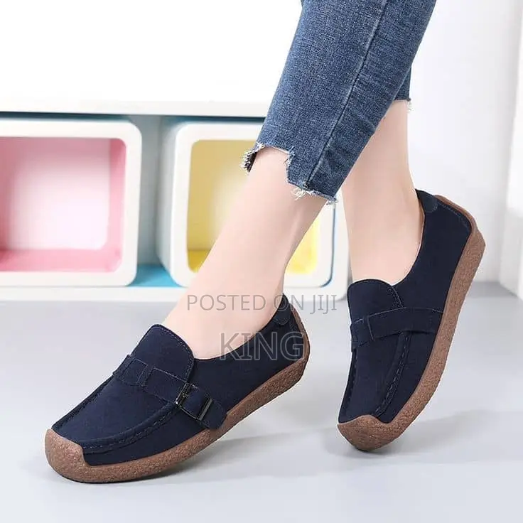 Classy Ladies Moccasins. In Black and Navy Blue