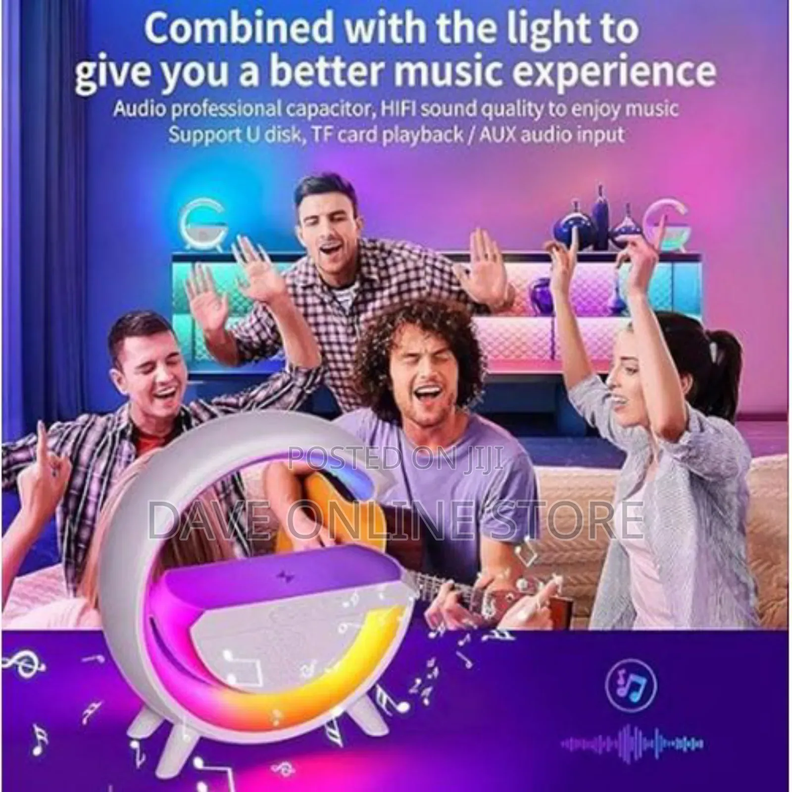 5-in-1 Bluetooth Speaker, Wireless Phone Charge, FM Radio,