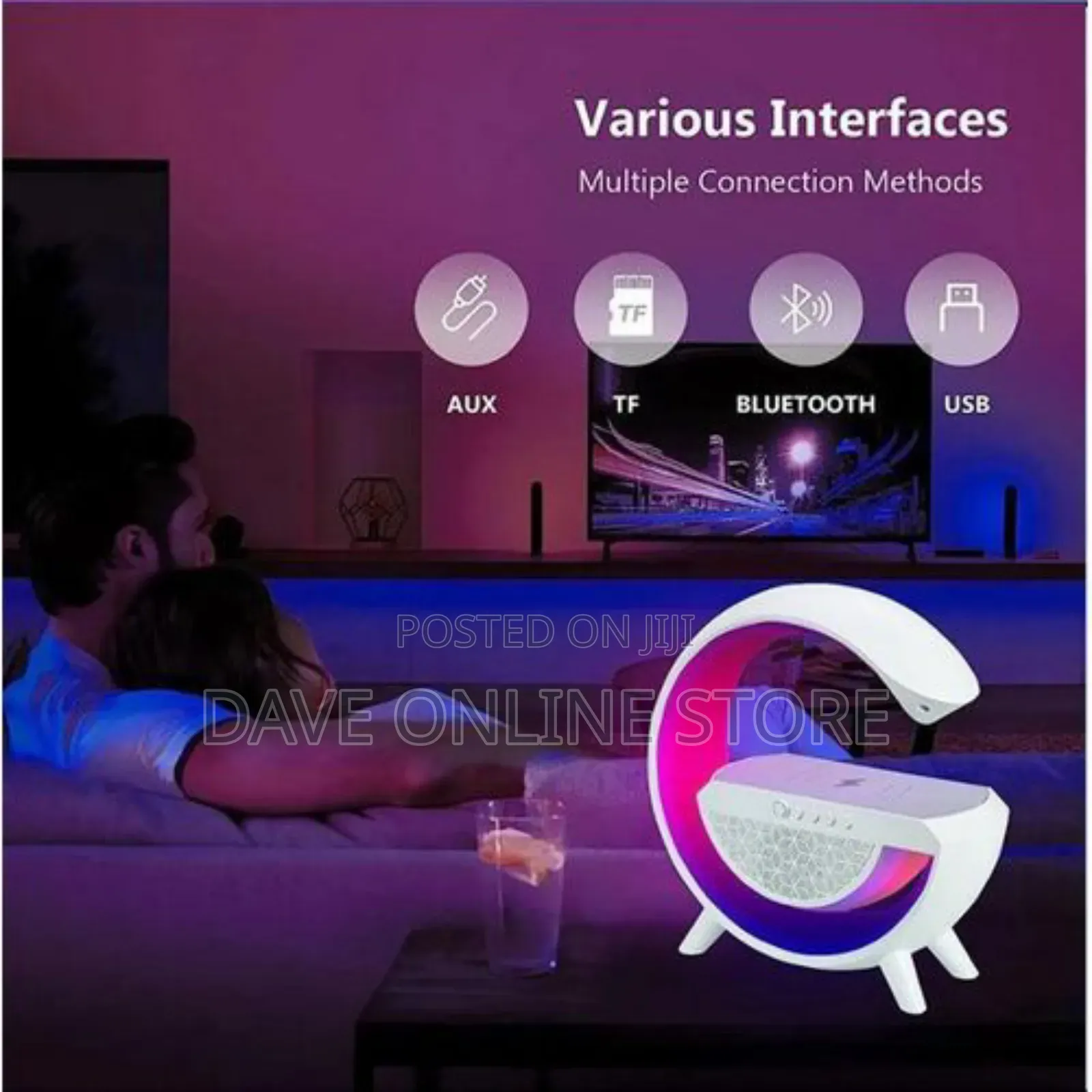 5-in-1 Bluetooth Speaker, Wireless Phone Charge, FM Radio,