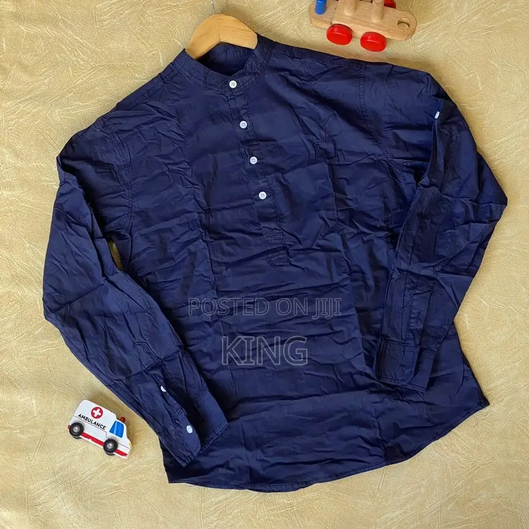 Plain Half Colar Men's Shirt