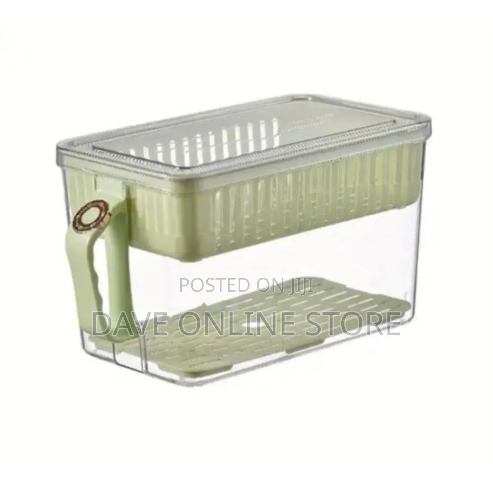 Fridge Storage Container With Drain Basket