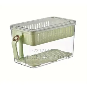 Fridge Storage Container With Drain Basket
