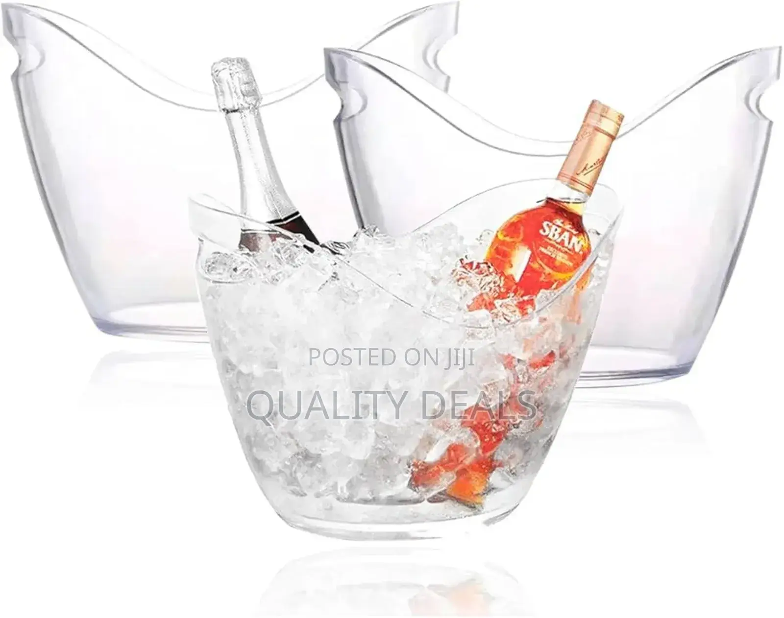 4L Clear Acrylic Large Capacity Ice Bucket