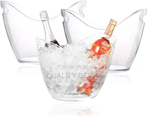 4L Clear Acrylic Large Capacity Ice Bucket