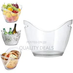 4L Clear Acrylic Large Capacity Ice Bucket