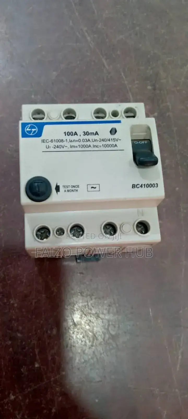 RCCB 63A 4pole 300ma Residual Current Circuit Breaker