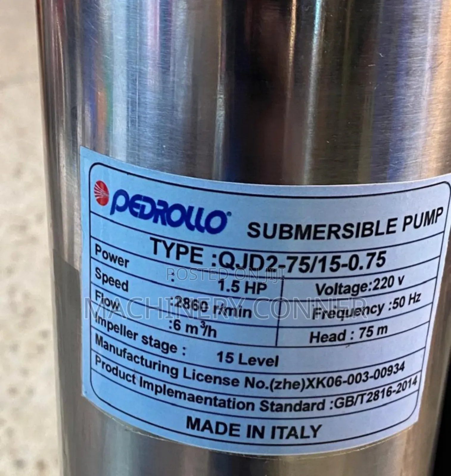 Pedrollo 75m Submersible Pump