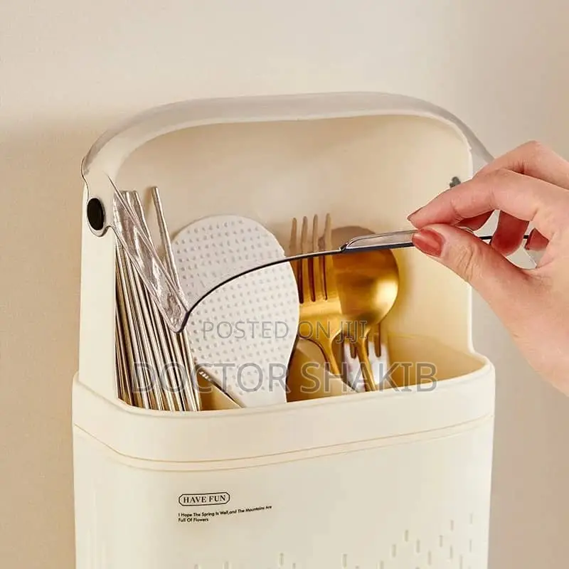 Wall Mount Kitchen Chopsticks Storage Cage Rack