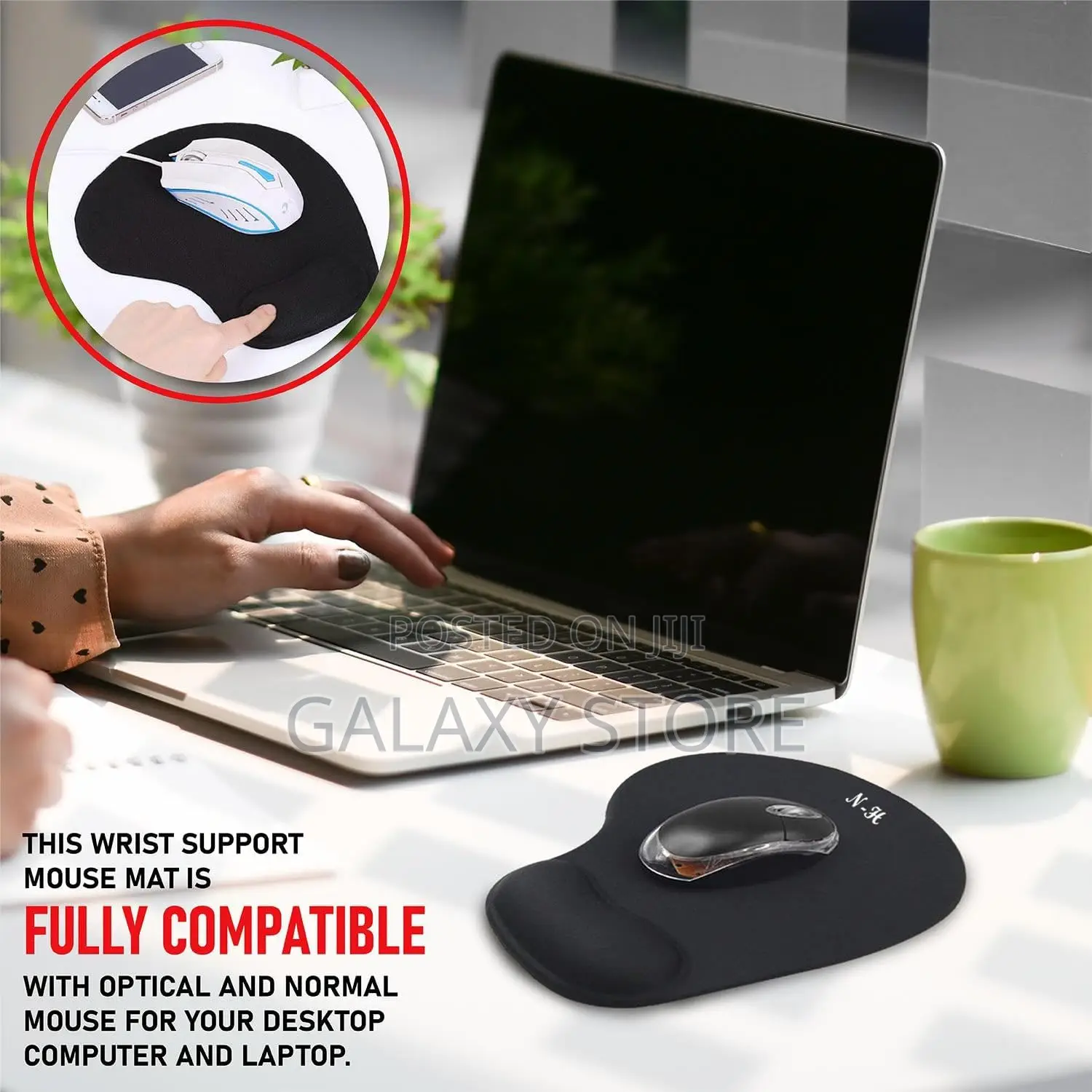 Mouse Pad With Wrist Support for Office