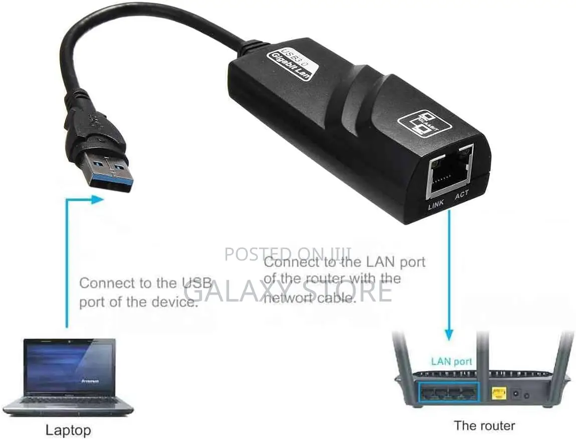Ethernet Adapter Portable Usb 3.0 to Rj45 10/100 /1000 MBPS