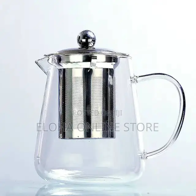 Glass Teapot With Stainless Steel Infuser Lid |