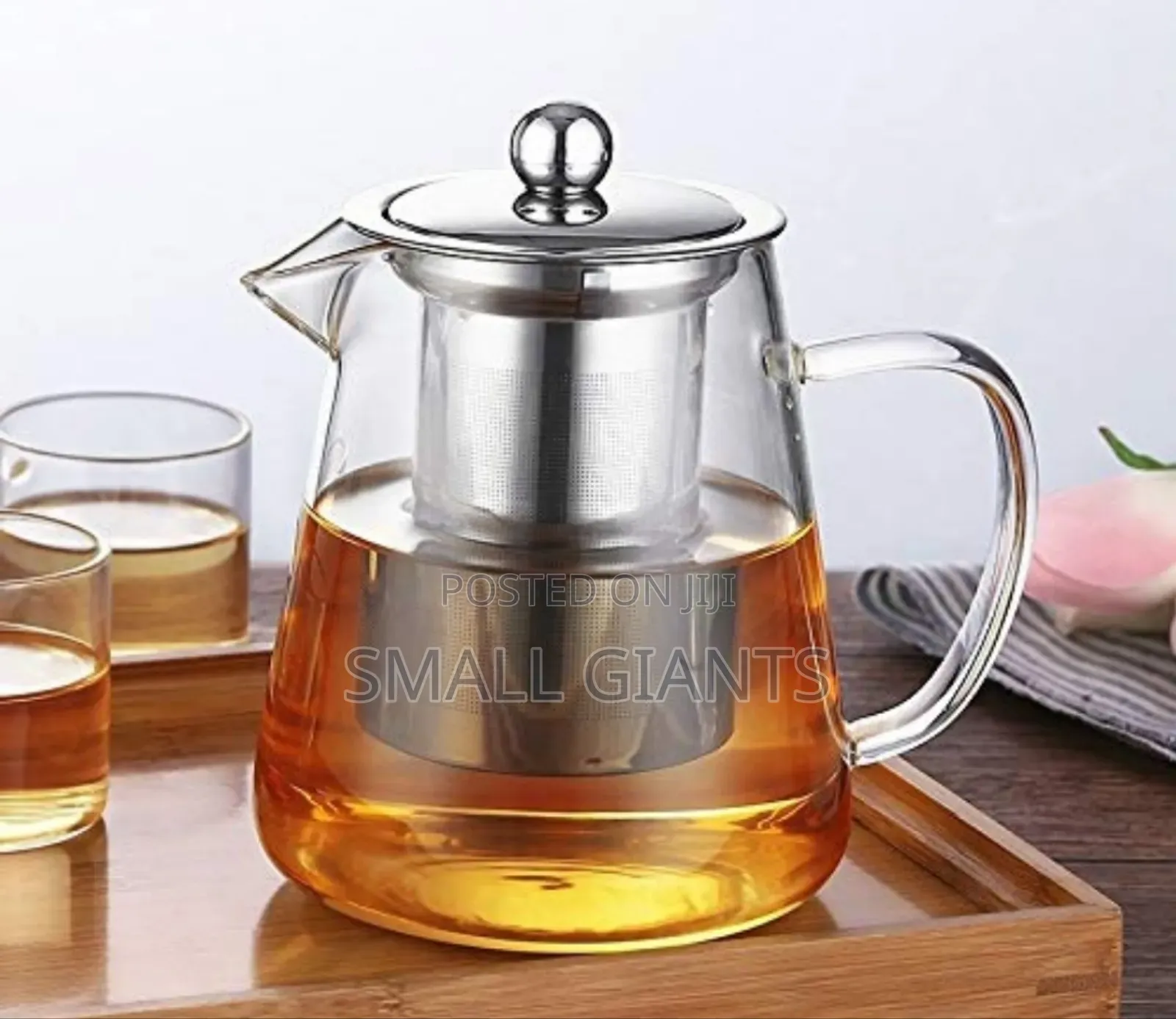 Heat Resistant Glass Teapot With Stainless Steel Filter