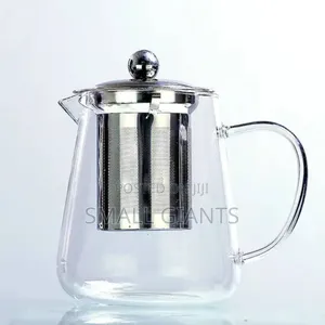 Heat Resistant Glass Teapot With Stainless Steel Filter