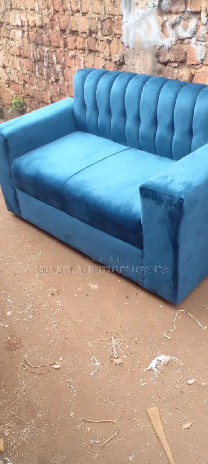 2 Seater Sofa Seat in Blue Black Colour Available