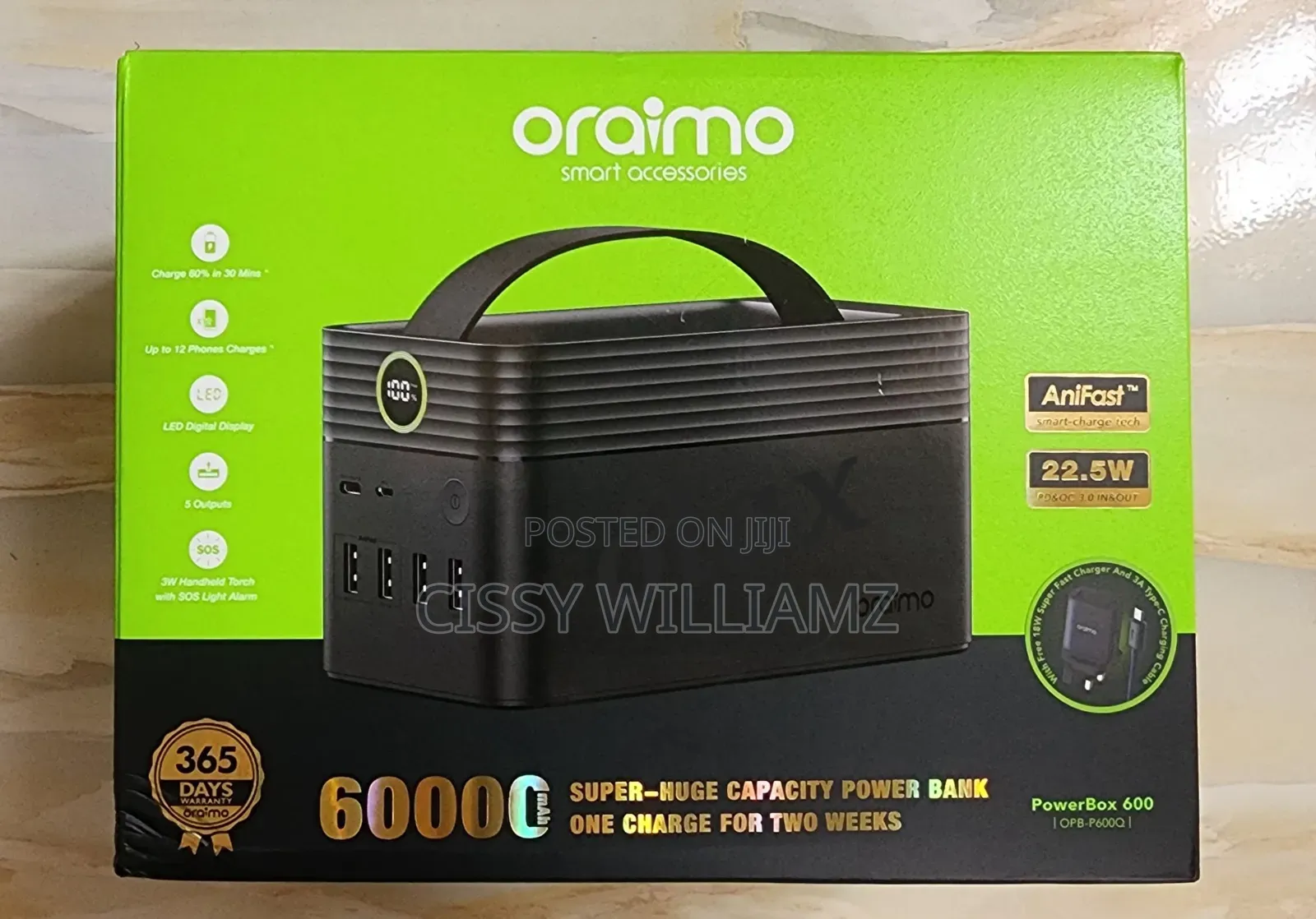 Oraimo 60000mah Power Bank/Fast Charge Power Bank Oraimo