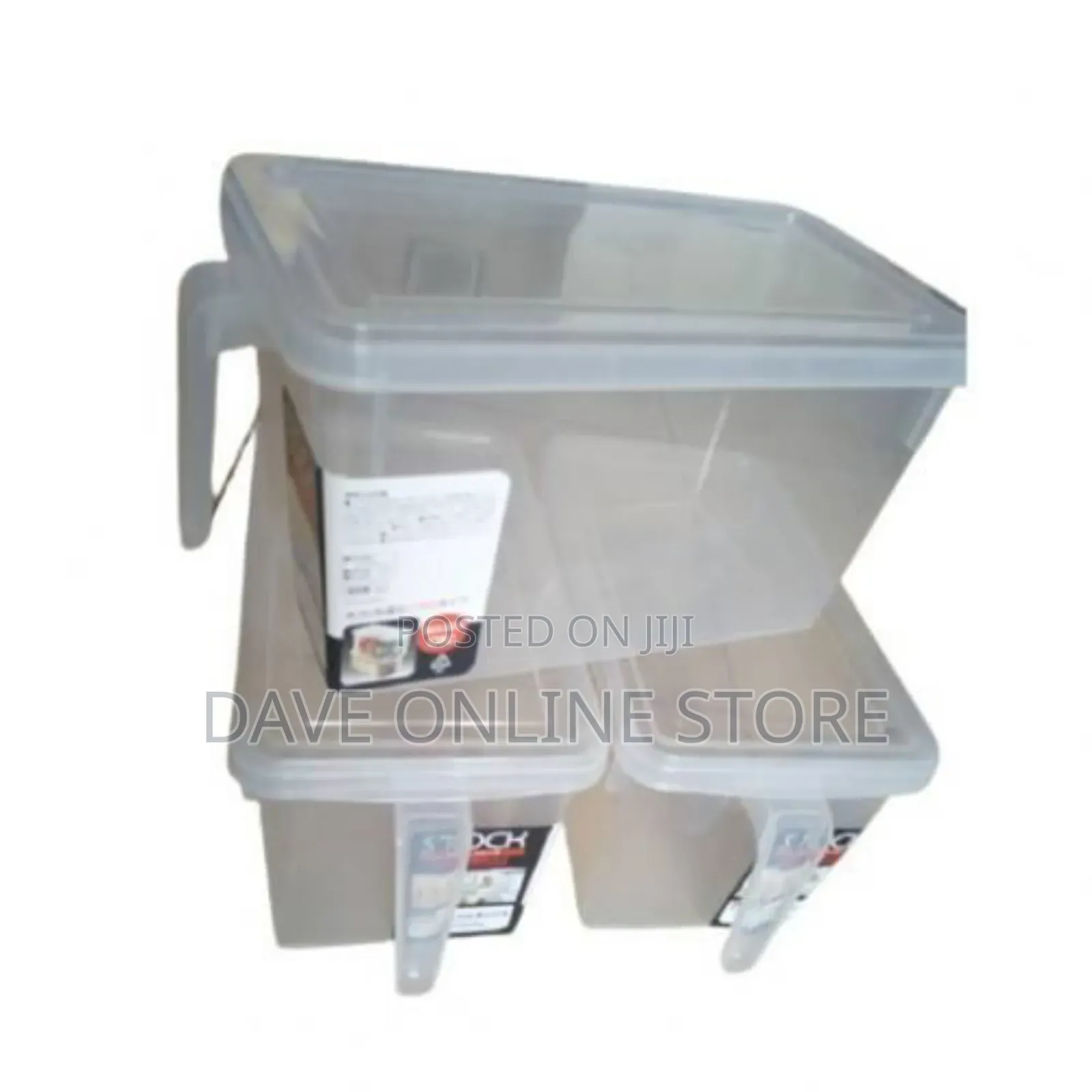 Set of 3 Fridge Storage Tins - Transparent