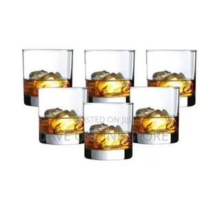 Set of 6pc Whiskey Glasses -Transparent