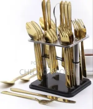 Gold Stainless Fork Holder