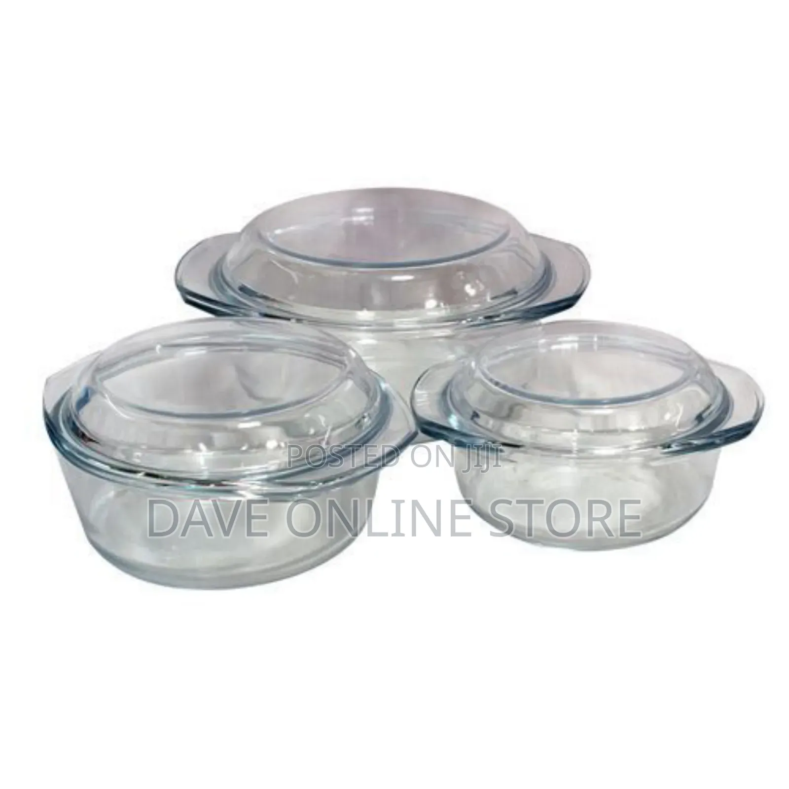 Glass 6 PCS Round Glass Casserole Set/Serving Dishes