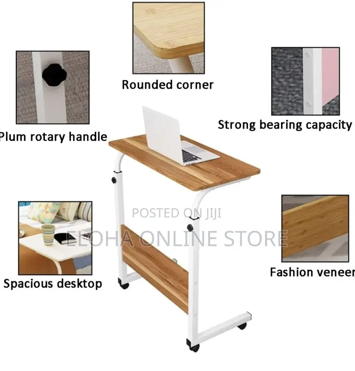 Adjustable Computer Desk With Wheels