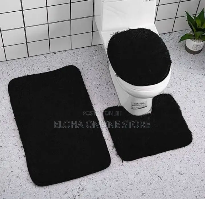 3 Pieces Soft Microfiber Bathroom Rugs Sets