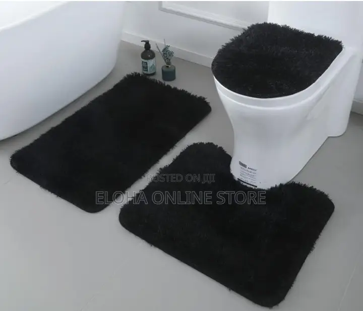 3 Pieces Soft Microfiber Bathroom Rugs Sets
