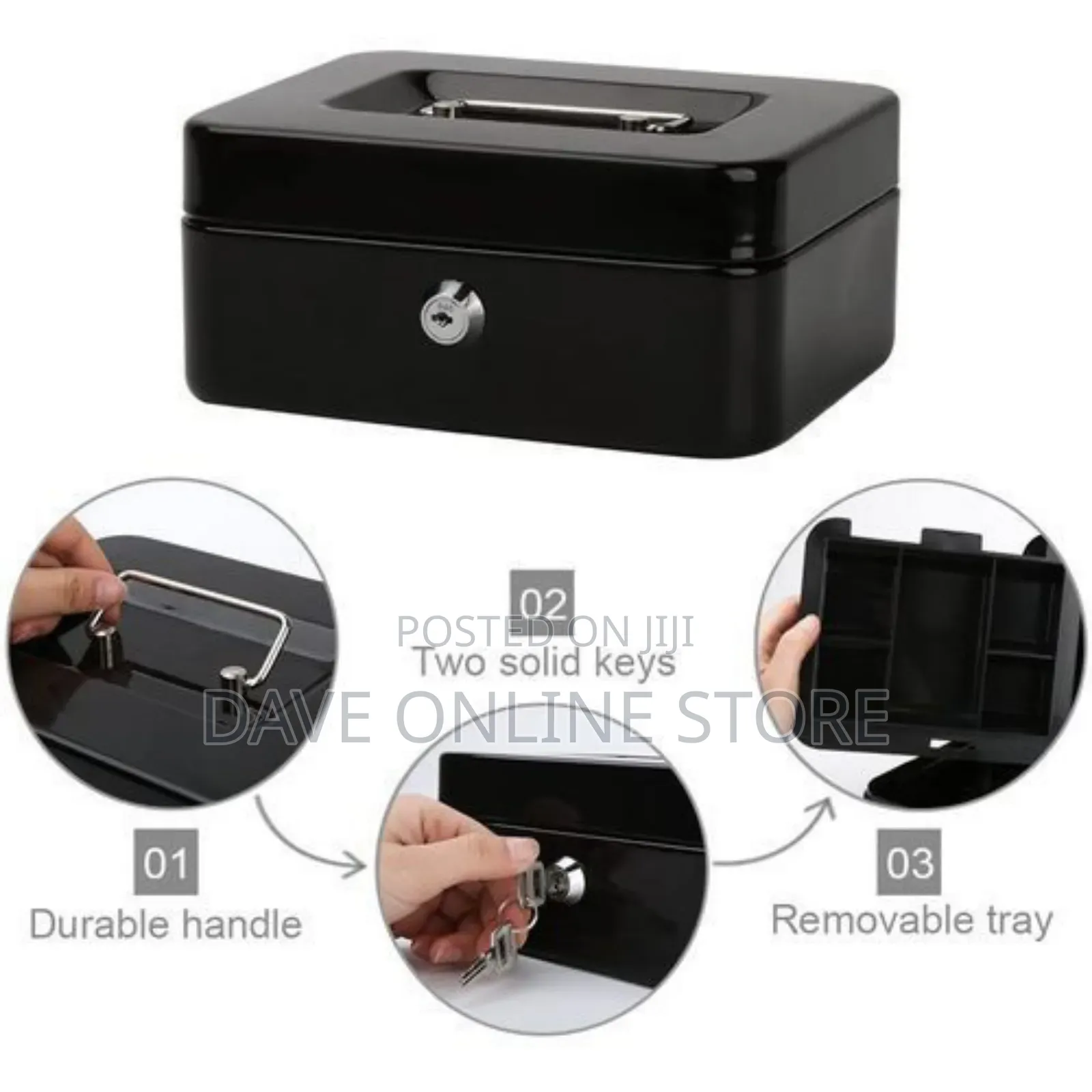 Cash Box 10 Inches -black