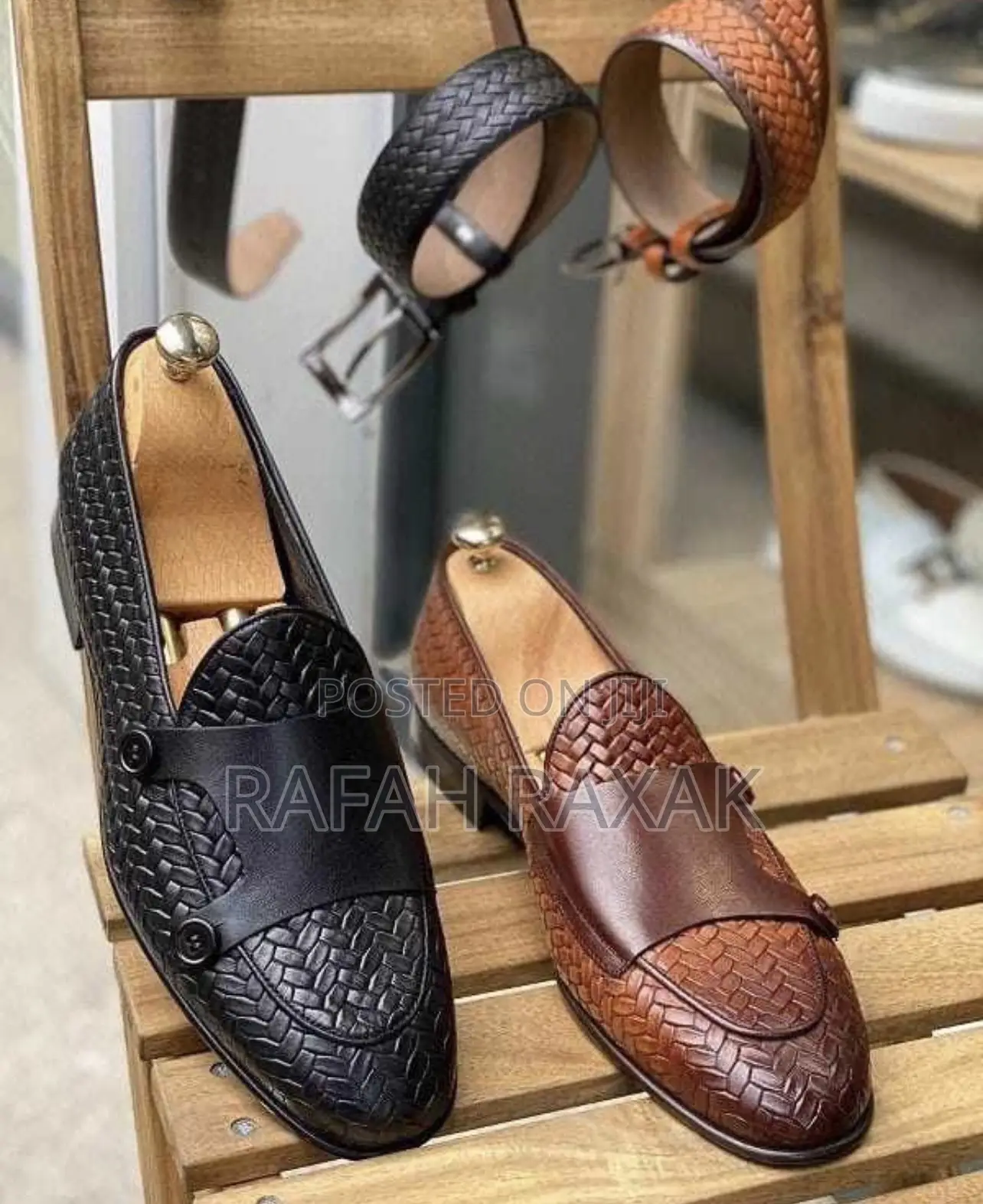 Original Franco Banetti Custom Made Combed Leather Loafers