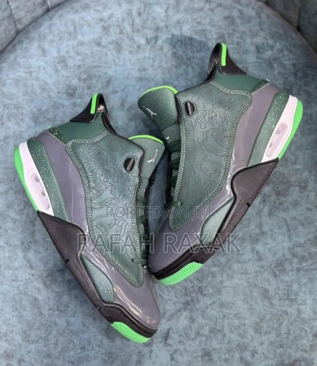 Original Teal/Green Air Jordan Dub Zero Sneakers