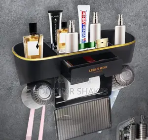 Wall Mount Bathroom Organizer and Toothpaste Dispenser