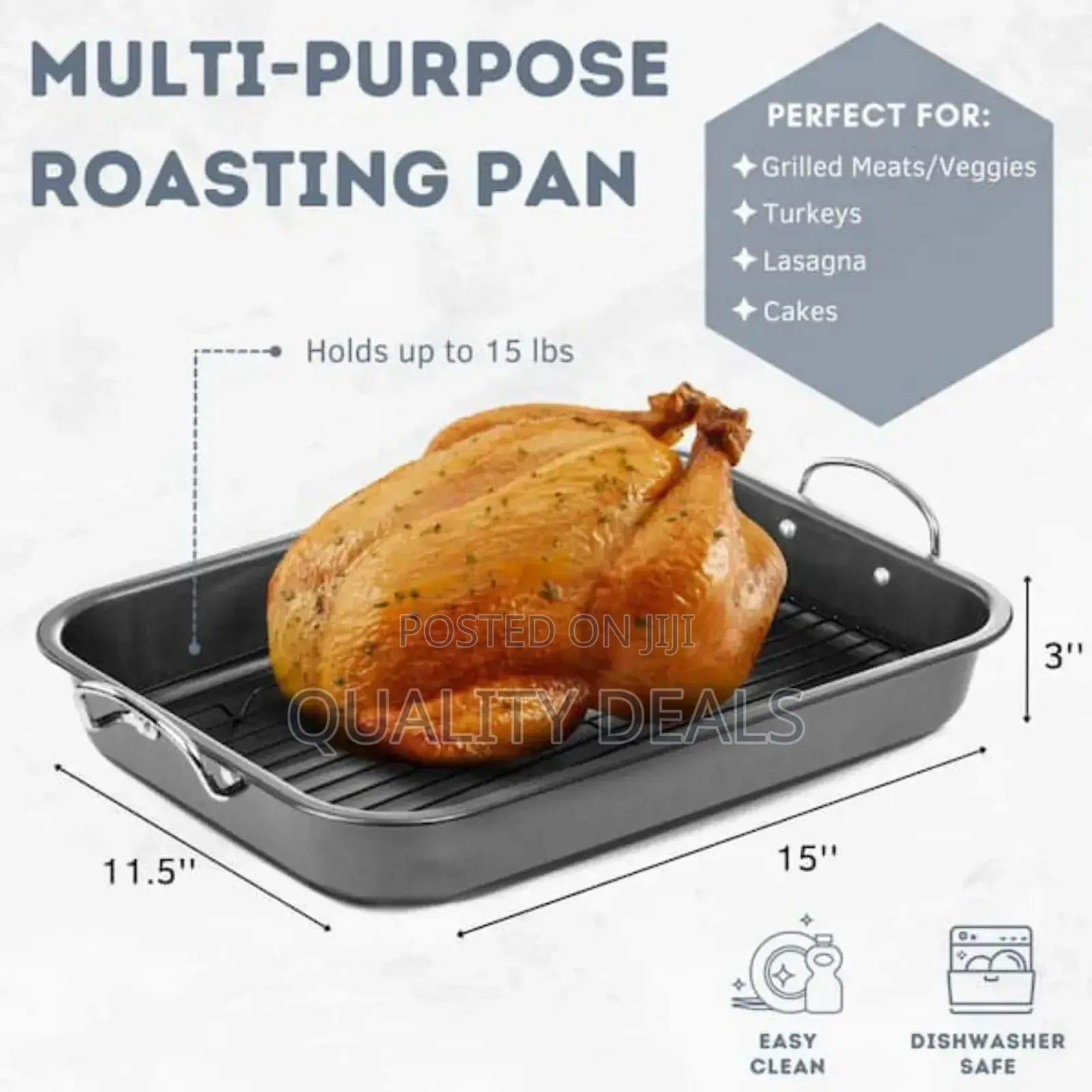 Large Roaster Pan With Roasting Rack