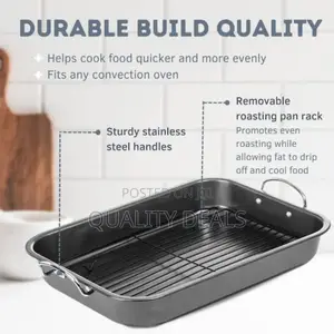 Large Roaster Pan With Roasting Rack