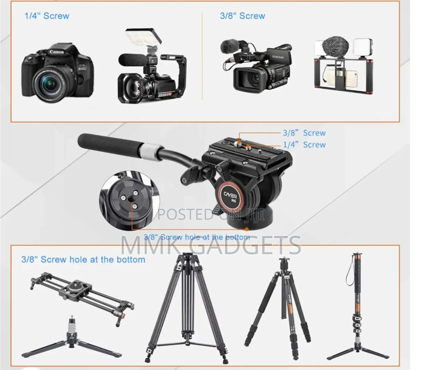 Cayer H6 Tripod Fluid Head