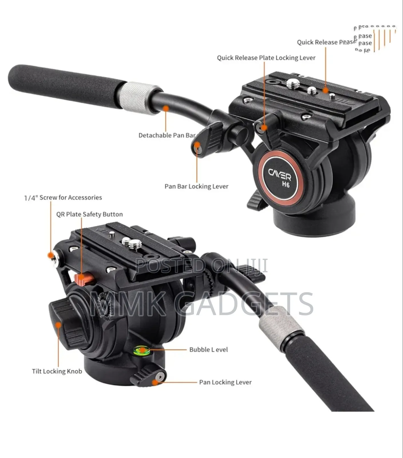 Cayer H6 Tripod Fluid Head