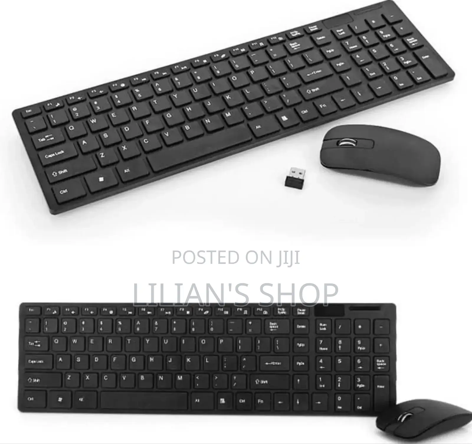 Wireless Keyboard and Mouse Set - Black