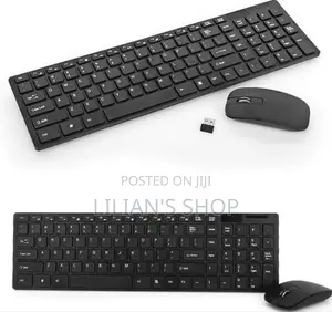 Wireless Keyboard and Mouse Set - Black