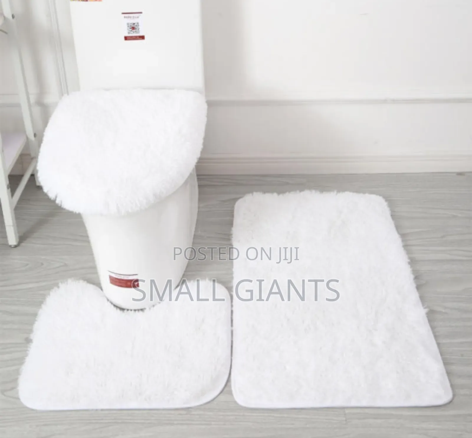 3 PCS Anti Slip Plush Bath Mat Toilet Rug Toilet Lid Cover