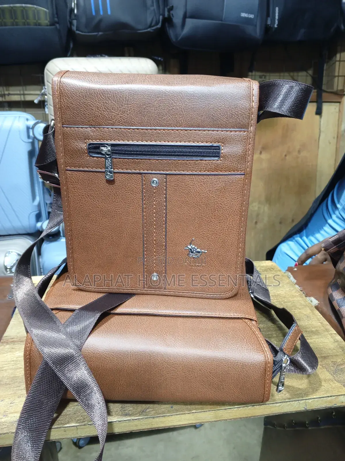 2 Pieces Leather Cross Bag